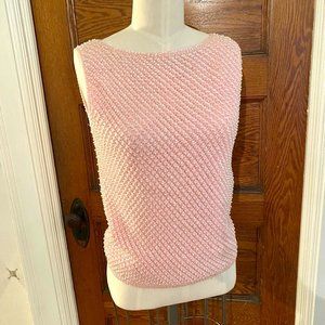 Vintage Cyn Les Seed Pearl Sequin Wool Top Size Small